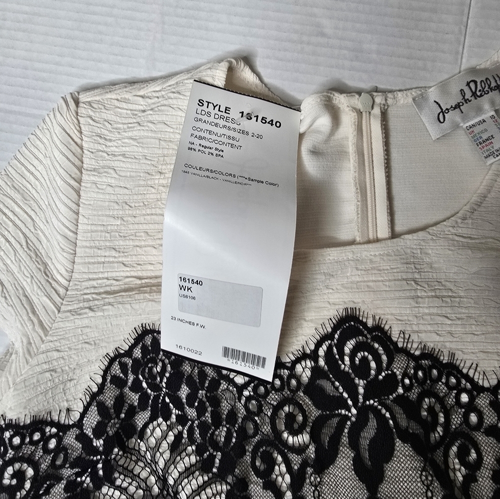 Joseph Ribkoff NWT Lace Stretch Dress - Picture 3 of 4